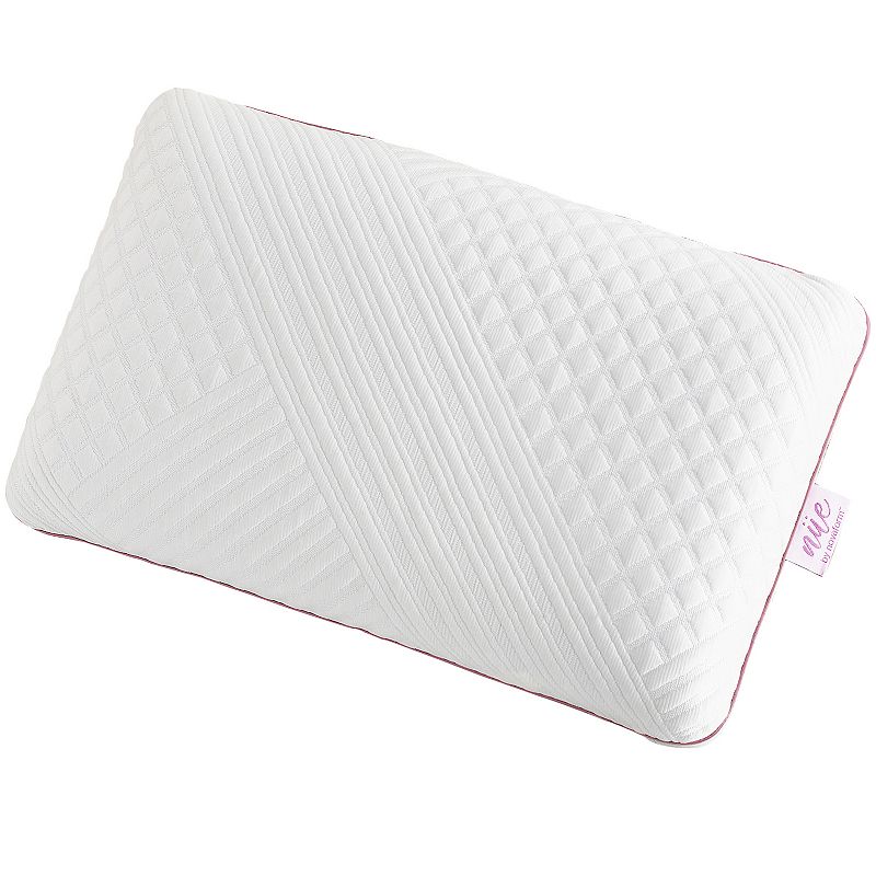 Nue Novaform Cooling Pillow, White, Queen Get the sleep you deserve with this comfy pillow from nüe by Novaform. Get the sleep you deserve with this comfy pillow from nüe by Novaform. Cooling gel memory foam instantly refreshes and supports your head and neck in any sleep position Hypoallergenic design helps manage allergens, while antimicrobial protection helps protect against bacterial growth, keeping your sleep space feeling fresh Medium soft Cool-touch cover with beautifully tailored multi-pattern stitching and rose piping, Zipper cover is removeable and laundry safe, Cover made with GRS-certified recycled materials for sustainable production and a more beautiful world 5-year warranty for great sleep. Our foam is made in the USA and is CertiPUR-US® certified environmentally conscious and tested for durability 2 4.8 lbs,3.8 lbs nüe by Novaform cool pillow with gel memory foam nüe by Novaform cool pillow with gel memory foam [ROMANCE] There?s cool, and then there?s nüe cool. The cool-touch cover delivers instant comfort while cooling gel memory foam draws heat away, for deep coolness throughout the night. These chill vibes will help you sleep deeper and wake reenergized. Part of the Cool Comfort Collection at Kohls. FEATURES ? Cooling gel memory foam instantly refreshes and supports your head and neck in any sleep position ? Cool-touch cover with beautifully tailored multi-pattern stitching and rose piping ? Hypoallergenic design helps manage allergens, while antimicrobial protection helps protect against bacterial growth, keeping your sleep space feeling fresh ? Zipper cover is removeable and laundry safe ? Cover made with GRS-certified recycled materials for sustainable production and a more beautiful world ? 5-year warranty for great sleep. Our foam is made in the USA and is CertiPUR-US® certified environmentally conscious and tested for durability SIZING Standard/Queen 18? x 28? x 5? King 18? x 32? x 5? CONSTRUCTION & CARE Gel memory foam Polyester blend cool cover with GRS-certified materials, machine wash and dry Foam made in USA, imported cover Manufacturer?s 5-year limited warranty For warranty information, please click here ATTENTION: Online orders are shipped in a standard brown shipping container. Gift givers, or those who want the pictured product packaging, are advised to buy online and pick up in store. Zipper closure Antimicrobial,Cooling Soft MediumSIZING n/a,King 5 x 32 x 18 5 x 32 x 18,5 x 28 x 18 n/a,Queen 5 x 28 x 18CONSTRUCTION & CARE Machine wash,Spot clean Recycled gel memory foam 48%Recycled Polyester (GRS certified) 31% Cooling Nylon, 21%Ultra High Molecular Weight Polyethylene fiber (UHMWPE) 5-year warranty 48%Recycled Polyester (GRS certified) 31% Cooling Nylon, 21%Ultra High Molecular Weight Polyethylene fiber (UHMWPE) 48%Recycled Polyester (GRS certified) 31% Cooling Nylon, 21%Ultra High Molecular Weight Polyethylene fiber (UHMWPE)SUSTAINABILITY FEATURES Global Recycled Standard certified polyester CertiPUR-US Certified Global Recycled Standard Certified Contains recycled materials Phthalate free The antimicrobial properties do not protect users or others against bacteria, viruses, germs, or other disease organisms. nüe by Novaform Get the sleep you deserve with this comfy pillow from nüe by Novaform. The antimicrobial properties do not protect users or others against bacteria, viruses, germs, or other disease organisms. Color: White. Gender: unisex. Age Group: adult. Material: Poly Blend.
