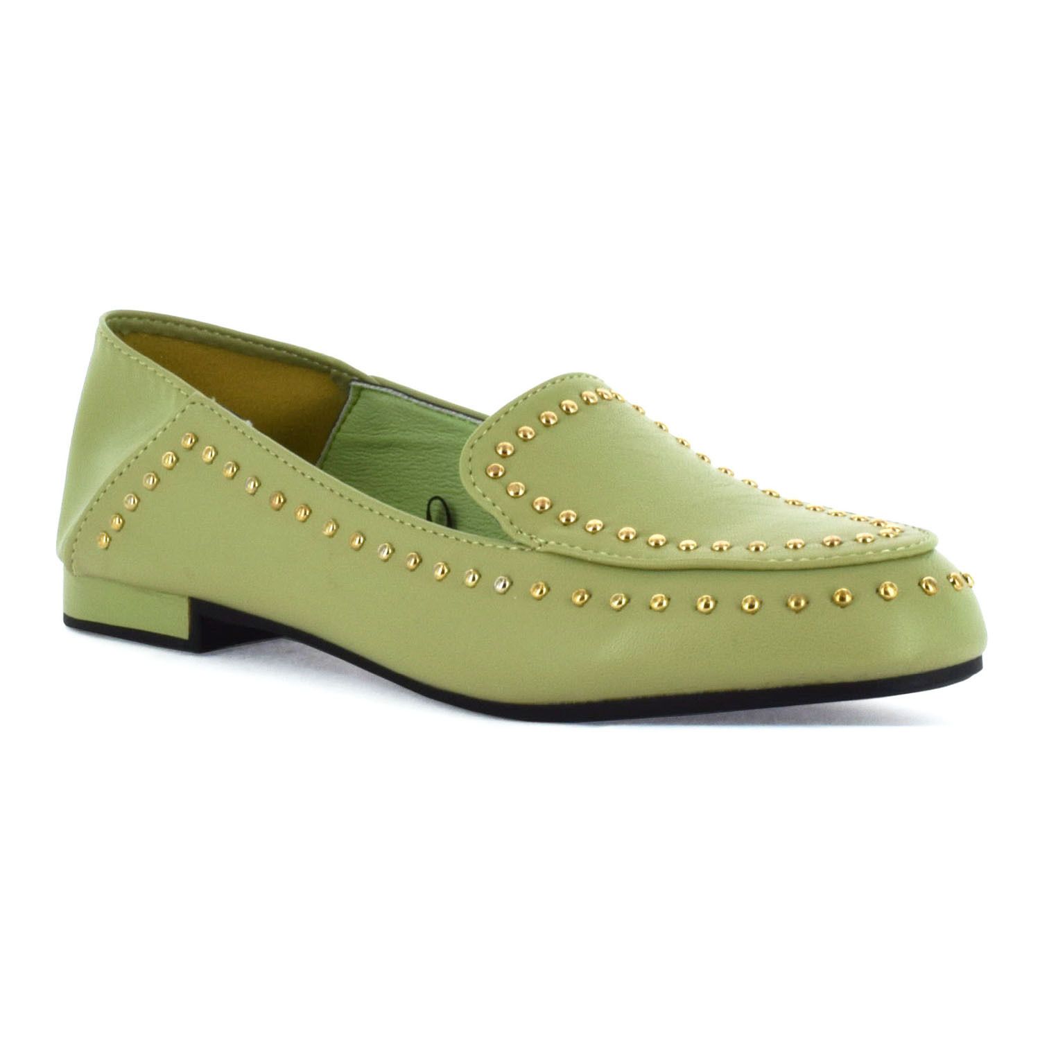 studded womens loafers