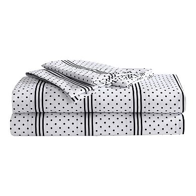 Betsey Johnson Stripes Sheet Set with Pillowcases
