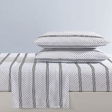 Betsey Johnson Stripes Sheet Set with Pillowcases