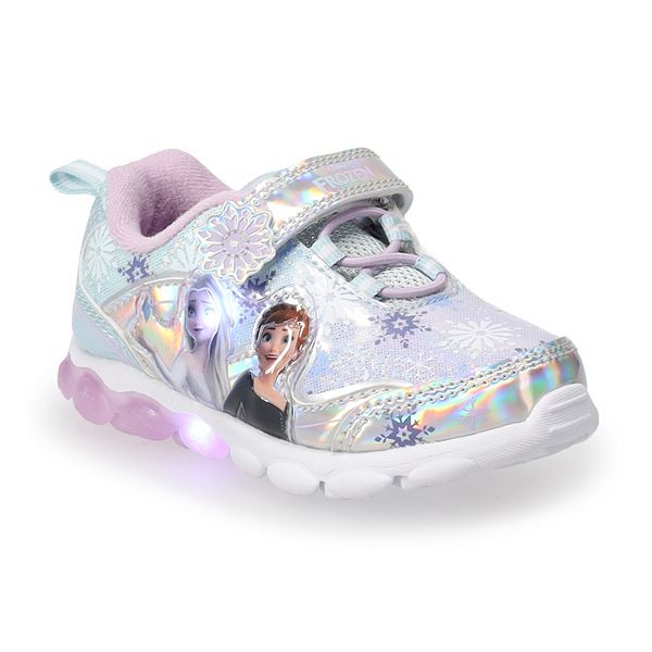 Disney Girls Frozen 2 Light Up Trainers Kids Elsa Anna Sports Shoes Pumps with Flashing Lights 