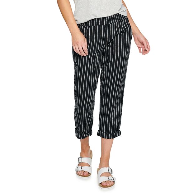 Women's Sonoma Goods For Life® Linen-Blend Pull-On Crop Pants