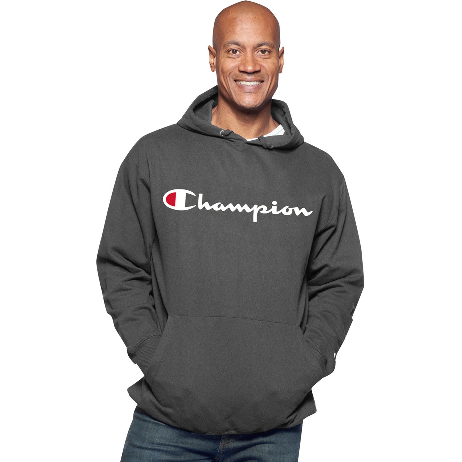 gray champion hoodie