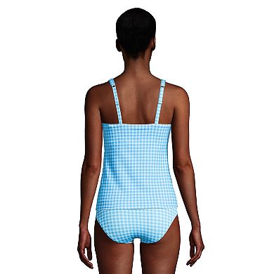 Women's Lands' End D-Cup Bust Enhancer Sweetheart Tankini Top