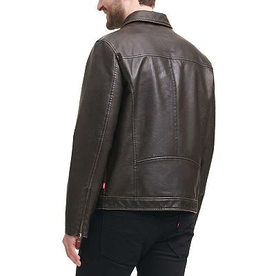 ★送料・関税込★LOEUVRE★Faux Leather Jacket★ Women's Levi's® Faux-Leather Jacket with Laydown Collar
