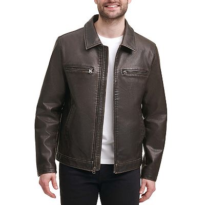 Men s Levi s Faux Leather Racer Jacket