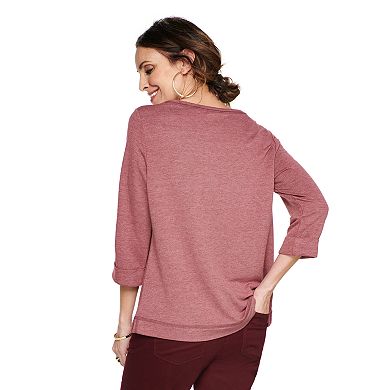 Women's Croft & Barrow® Fleece Boatneck Sweatshirt