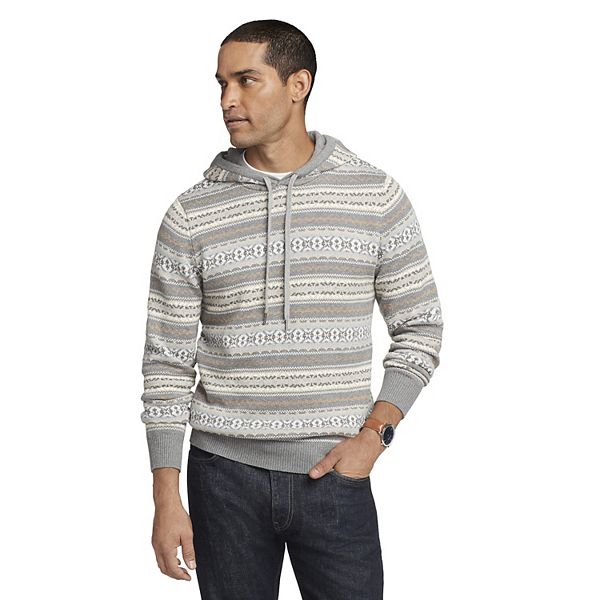 Mens IZOD Classic Fit Fair Isle Hooded Sweater