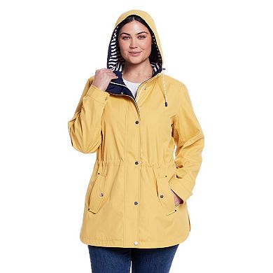 Plus Size Weathercast Hooded Nautical Anorak Jacket