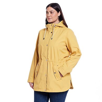 Plus Size Weathercast Hooded Nautical Anorak Jacket