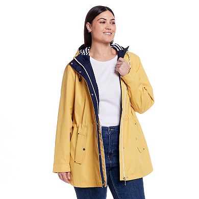 Plus Size Weathercast Hooded Nautical Anorak Jacket