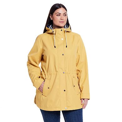 Plus Size Weathercast Hooded Nautical Anorak Jacket