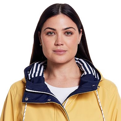 Plus Size Weathercast Hooded Nautical Anorak Jacket