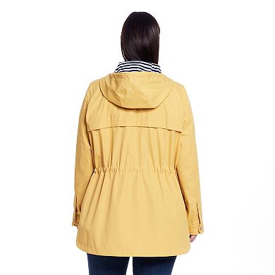 Plus Size Weathercast Hooded Nautical Anorak Jacket