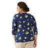 Plus Size Croft & Barrow® Essential Three Quarter Sleeve Boatneck Top