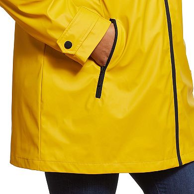 Plus Size Weathercast Hooded Rain Slicker