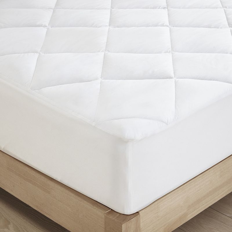 Clean Spaces Allergen Barrier Anti-Microbial Mattress Pad, White, Twin