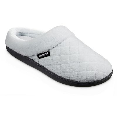 isotoner Diamond Quilted Microterry Hoodback Women's Slippers