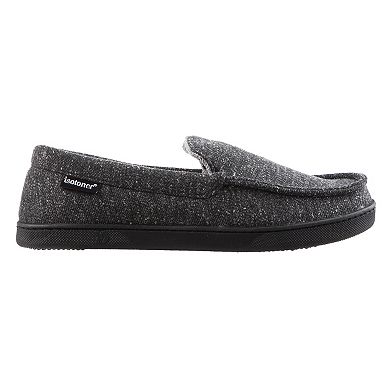 isotoner Preston Heather Knit Men's Moccasin Slippers