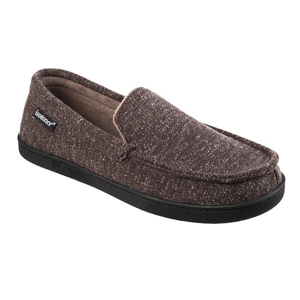 isotoner Preston Heather Knit Men's Moccasin Slippers