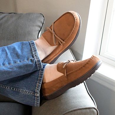 isotoner Nigel Microsuede Men's Moccasin Slippers