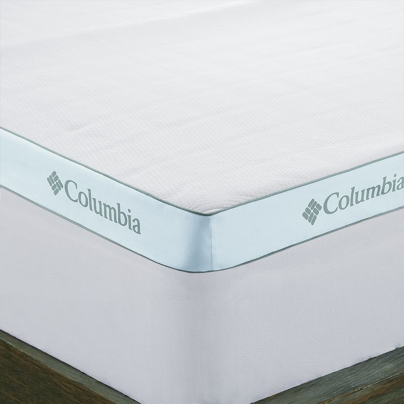 Columbia Omni Freeze Cooling 3 Memory Foam Topper, White, Twin