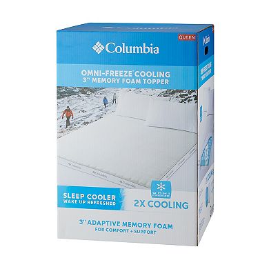 Columbia Omni Freeze Cooling 3" Memory Foam Topper