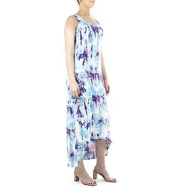 Women's Nina Leonard Tie-Dye Maxi Dress