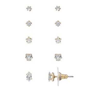 LC Lauren Conrad Classic Cubic Zirconia Stud Earring Set