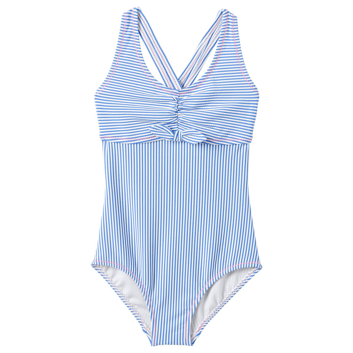 Image for Lands' End Toddler Girl Seersucker One-Piece Swimsuit at Kohl's.