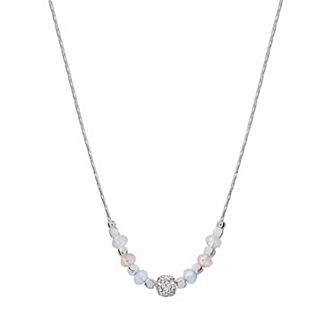 LC Lauren Conrad Silver Tone Fireball Beaded Necklace