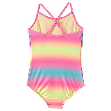 Girls 4-16 Lands' End Ruffle One-Piece Swimsuit