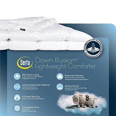 Serta Down Illusion Antimicrobial Down-Alternative Lightweight Comforter