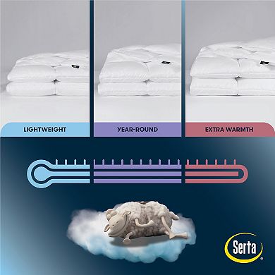 Serta Down Illusion Antimicrobial Down-Alternative Lightweight Comforter