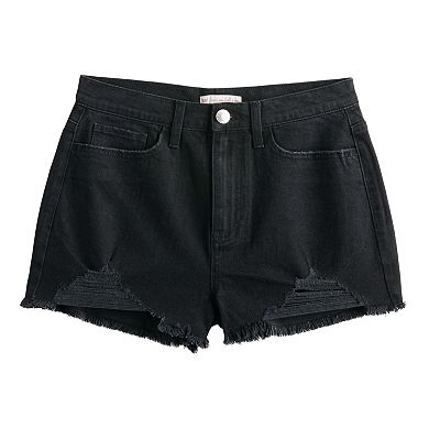 Juniors' SO® Relaxed Curvy Fit Mom Shorts