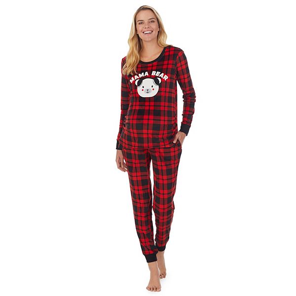 Mama Bear 2 Cubs Shirt Christmas Mama Bear Plaid Pajama Family