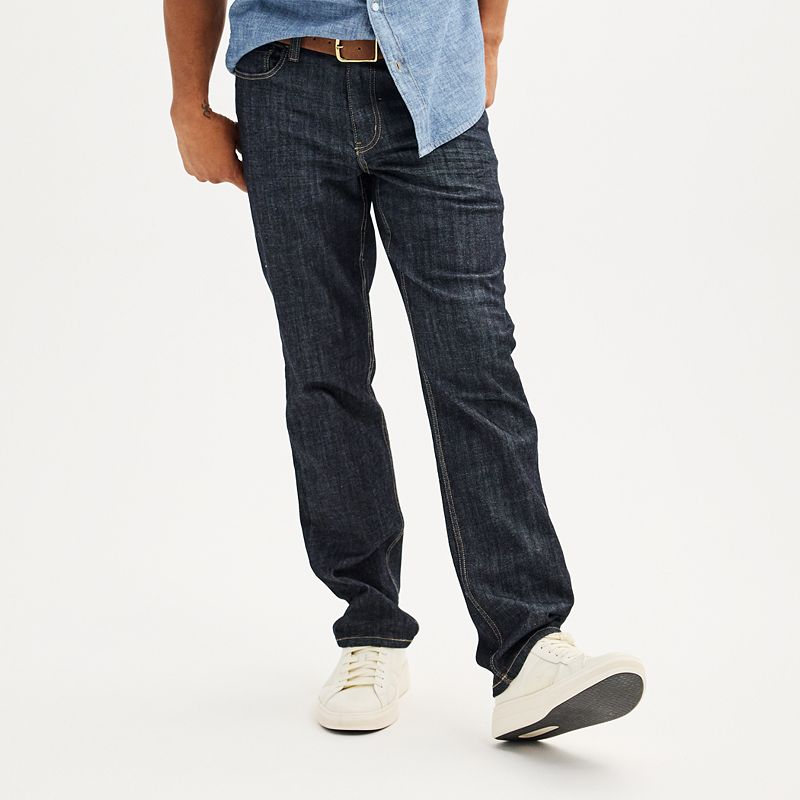 Mens Sonoma Goods For Life Straight-Leg Jeans, Size: 29X30, Dark Blue