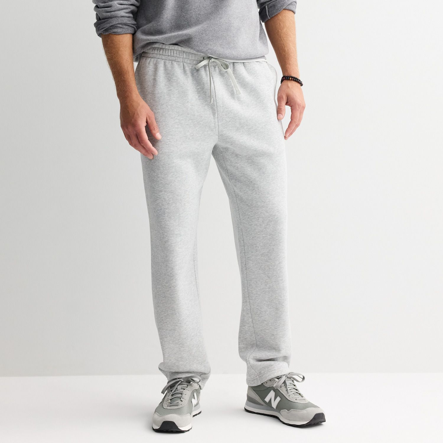 Мужские брюки Tek Gear Ultra Soft Open Hem Fleece, цвет: Серый меланжевый