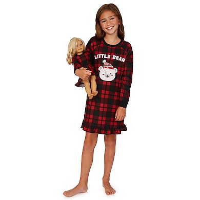 Girls 4-16 Jammies For Your Families® Cool Bear Plaid Night Gown & Doll Gown Set by Cuddl Duds®