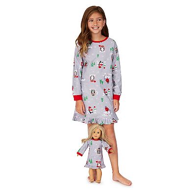 Girls 4-16 Jammies For Your Families® Penguin & Friends Night Gown & Doll Gown Set by Cuddl Duds®