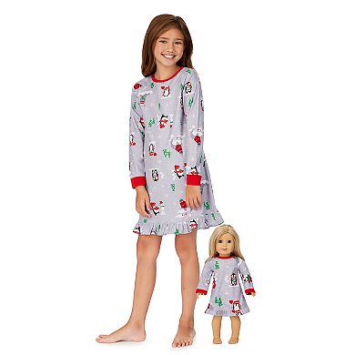 Girls 4-16 Jammies For Your Families® Penguin & Friends Night Gown & Doll Gown Set by Cuddl Duds®