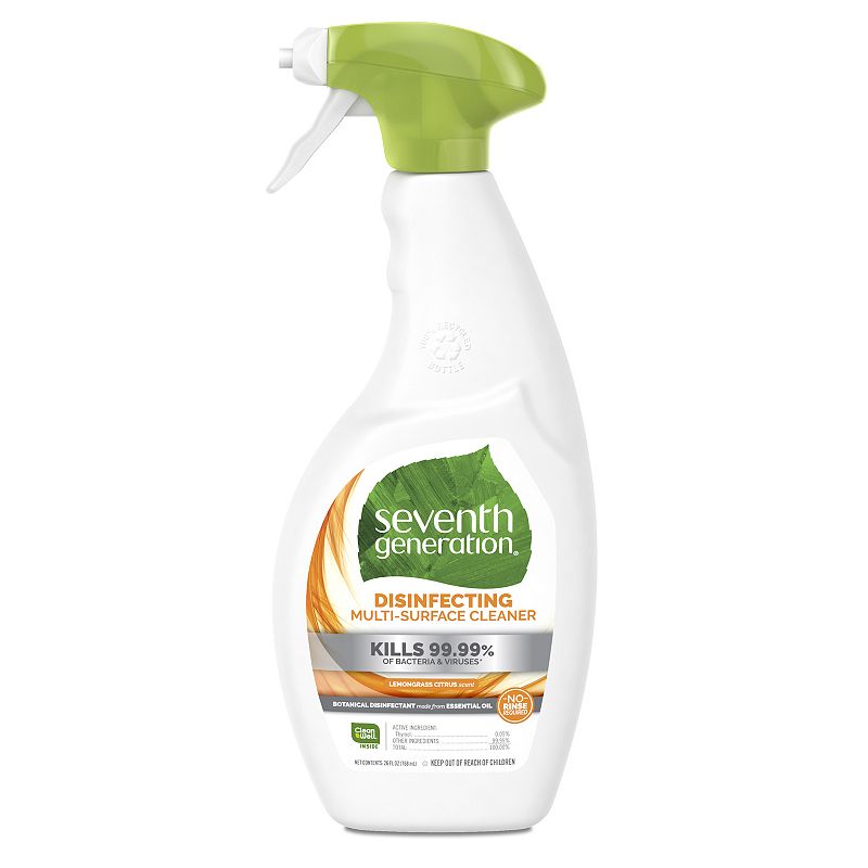 Seventh Generation Lemongrass Citrus Disinfecting Multi-Surface Cleaner, 26 Ounce