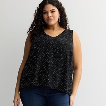 Plus Size Nine West Essential V-Neck Tank Top