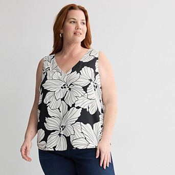 Plus Size Nine West Essential V-Neck Tank Top