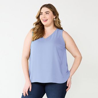Plus Size Nine West Essential V-Neck Tank Top