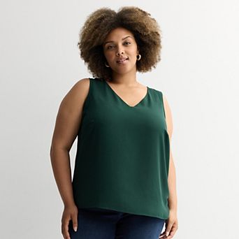 Plus Size Nine West Essential V-Neck Tank Top