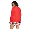 Plus Size Jammies For Your Families® Top & Shorts Pajama Set