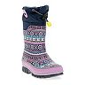 Western Chief Fair Isle Winterprene Girls' Waterproof Snow Boots