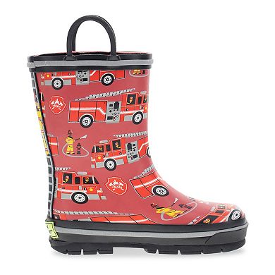Western Chief Fire Truck Rescue Kids' Waterproof Rain Boots
