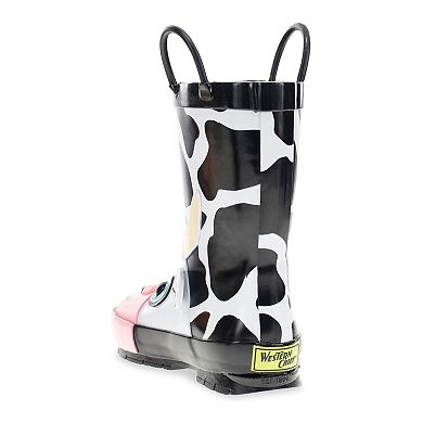 Western Chief Colbie Cow Kids' Waterproof Rain Boots